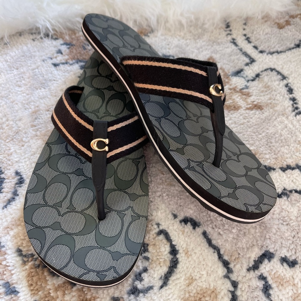 New Coach flip flops